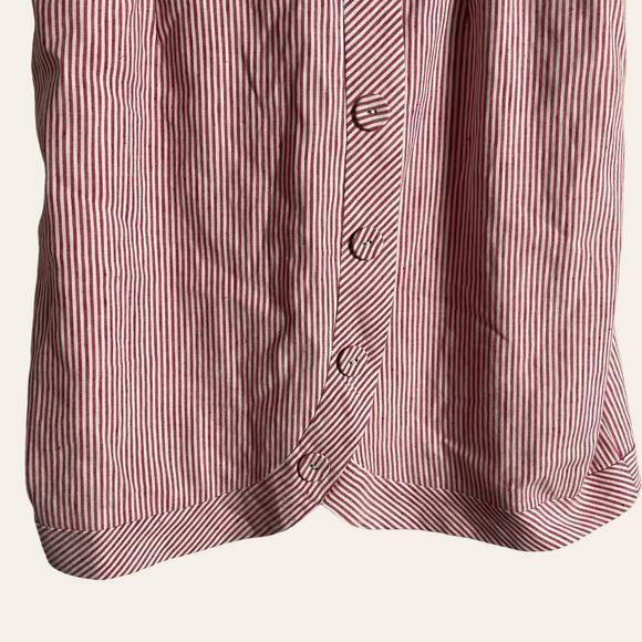 BCBGMaxAzria Pinstriped Bustier Strapless Button Front Mini Dress Size 12 - Picture 10 of 13